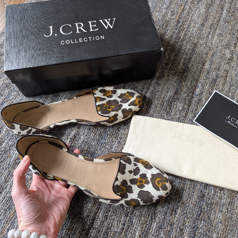 J. Crew Collection Leopard Print Flats size 9